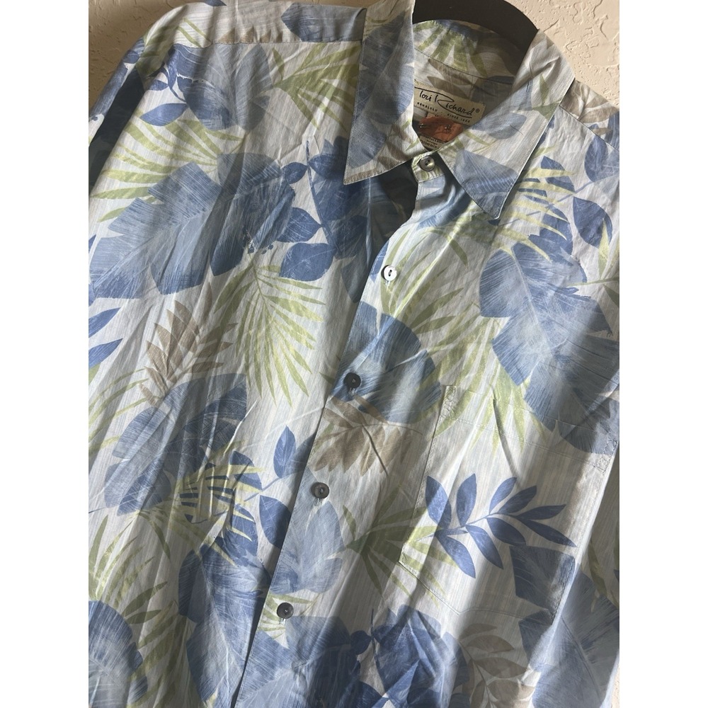 Vintage Tori Richard Shirt 100% Cotton Lawn Tropical Hawaiian Resort Retro Large